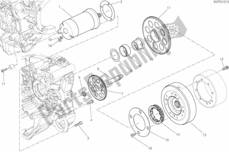 Tutte le parti per il Avviamento E Accensione Elettrici del Ducati Monster 821 Stripes 2017